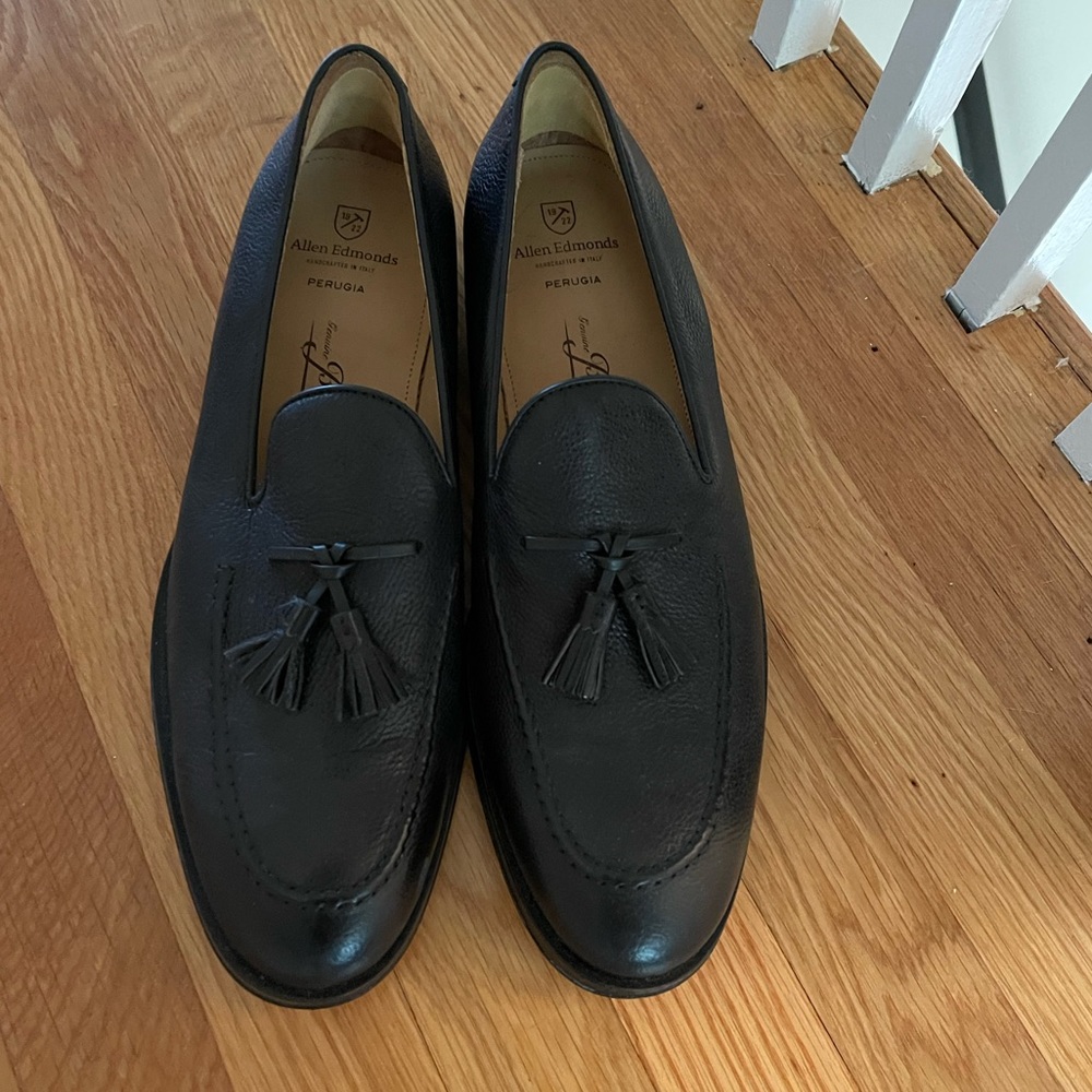 Allen Edmonds Dark Leather Tassel Loafers